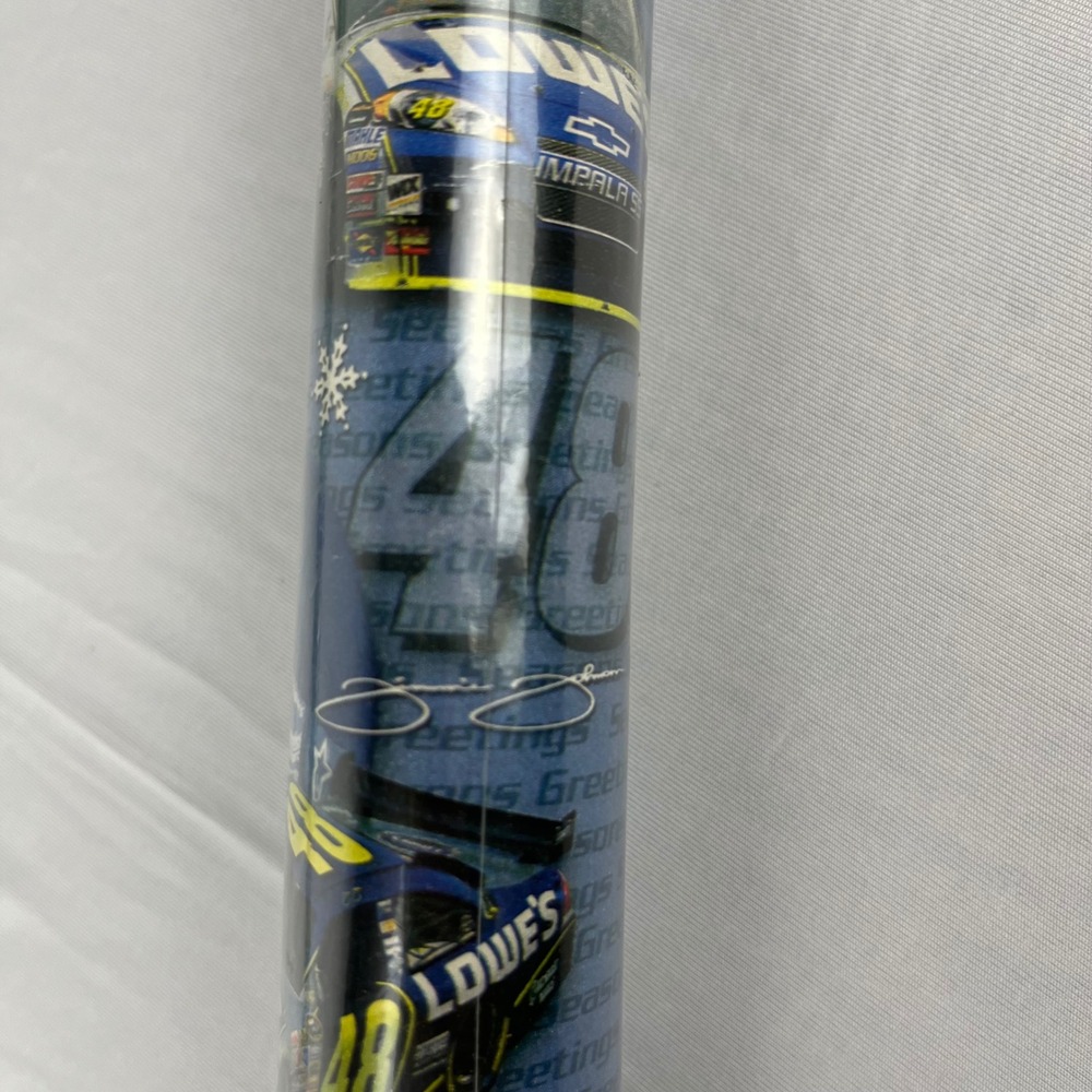 Y2K Jimmie Johnson NASCAR 48 Christmas Holiday Gift Wrapping Paper Roll 60ft NWT - Picture 8 of 9